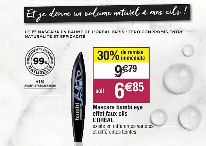 mascara bambi eye effet faux cils l'oréal