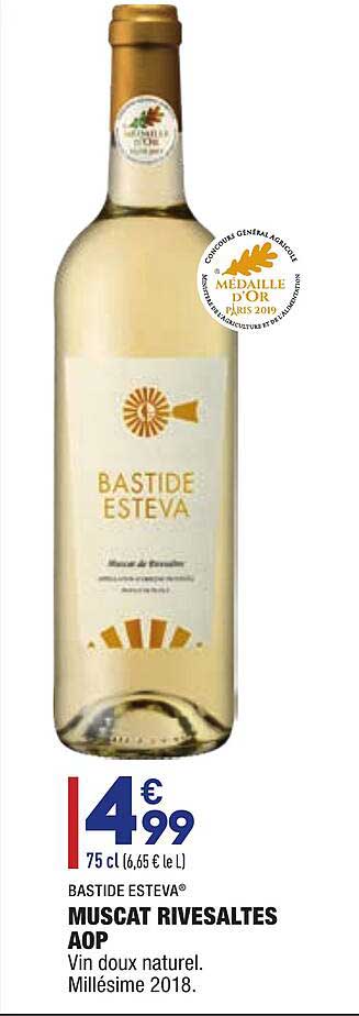 muscat rivesaltes aop bastide esteva