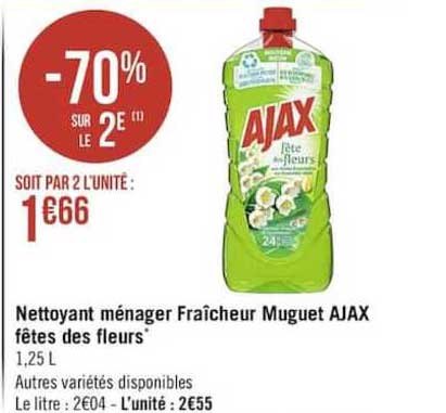 Nettoyant Ménager Fraîcheur Muguet Ajax Fêtes Des Fleurs