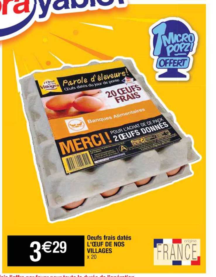 oeufs frais datés l'œuf de nos villages