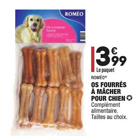 os fourrés à mâcher pour chien roméo