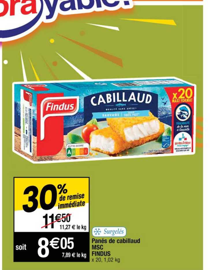 Panés De Cabillaud Msc Findus