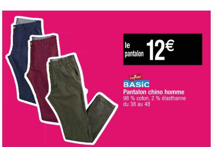 Pantalon Chino Homme Influx Basic