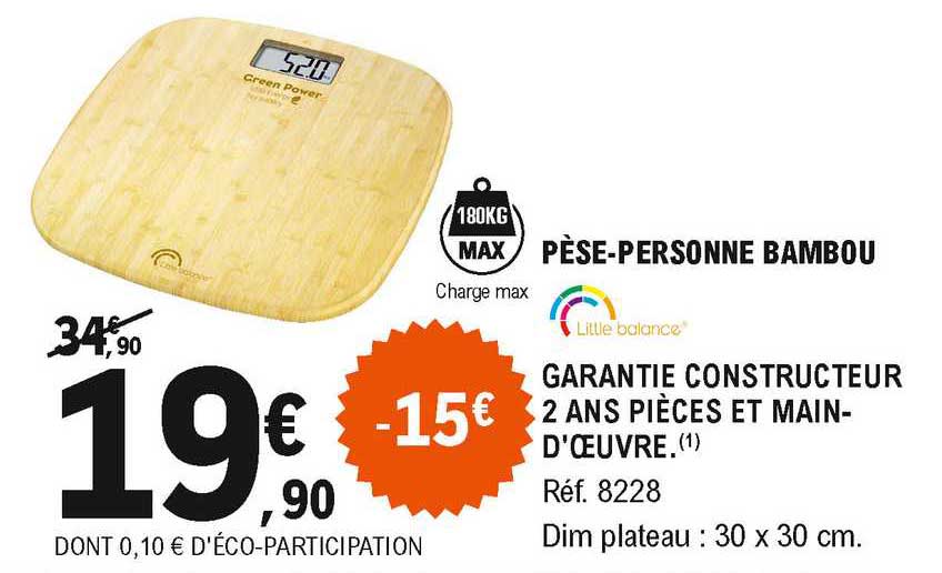 pèse-personne bambou