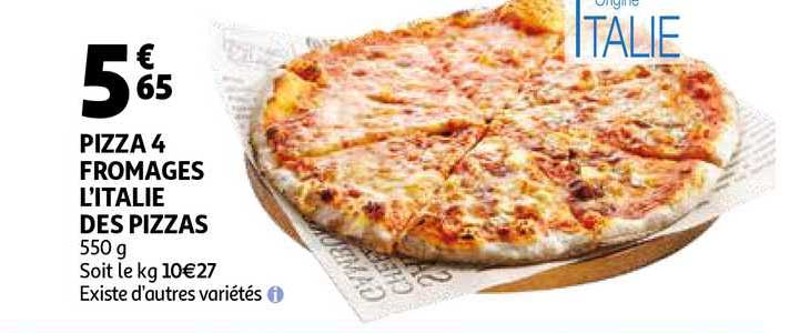 pizza 4 fromages l'italie des pizzas