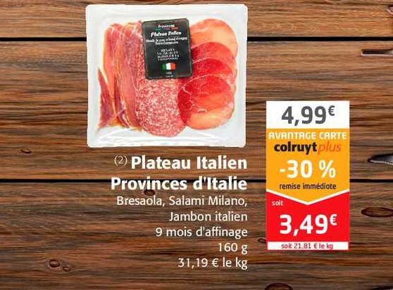 plateau italien provences d'italie