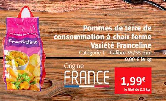 pommes de terre de consommation à chair ferme variété franceline