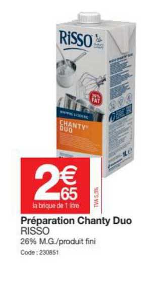 Préparation Chanty Duo Risso