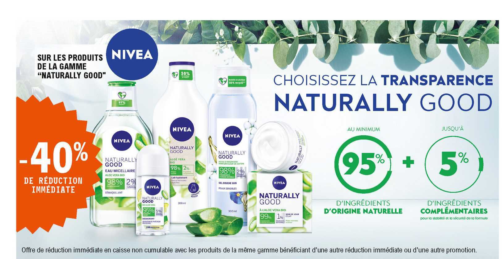 produits de la gamme "naturally good" nivea