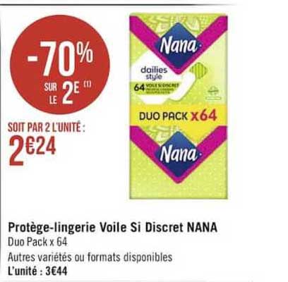 protège-lingerie voile si discret nana