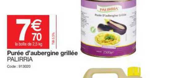 purée d'aubergine grillée palirria