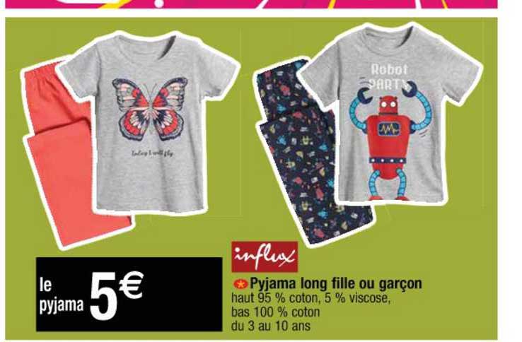 Pyjama Long Fille Ou Garçon Influx