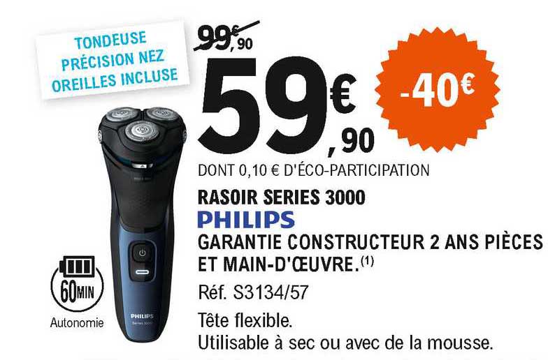 Rasoir Séries 3000 Philips