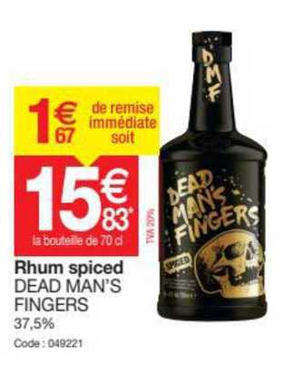 rhum spiced dead man's fingers
