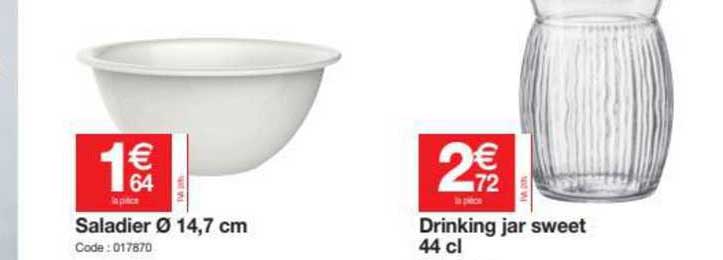 saladier 14,7 cm, drinking jar sweet 44 cl