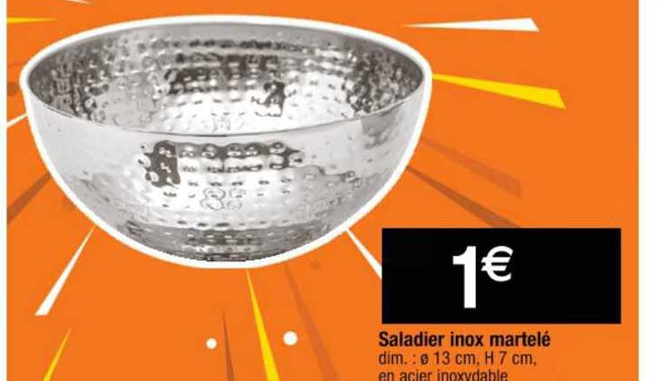 saladier inox martelé