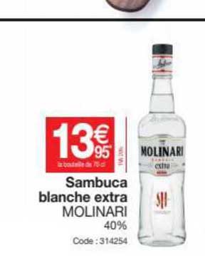 sambuca blanche extra molinari