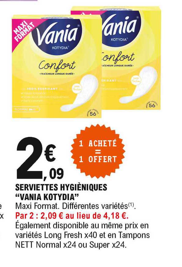 serviettes hygiénique "vania kotydia"