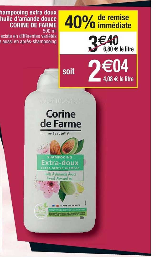 Shampooing Extra Doux Huile D'amande Douce Corine De Farme