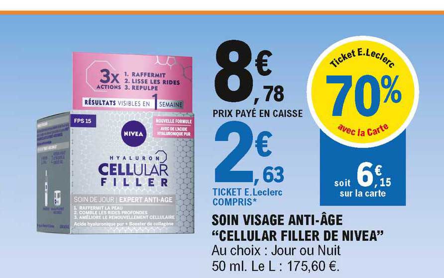 soin visage anti-âge "cellular filler de nivea"