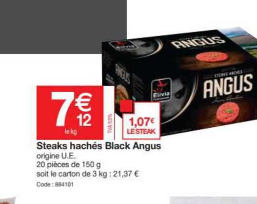 steaks hachés black angus