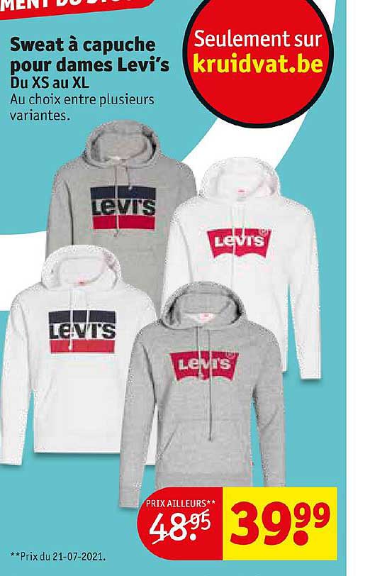 sweat à capuche pour dames levi's