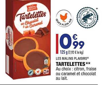 tartelettes les malins plaisirs