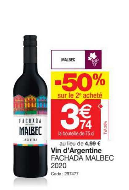 vin d'argentine fachada malbec 2020