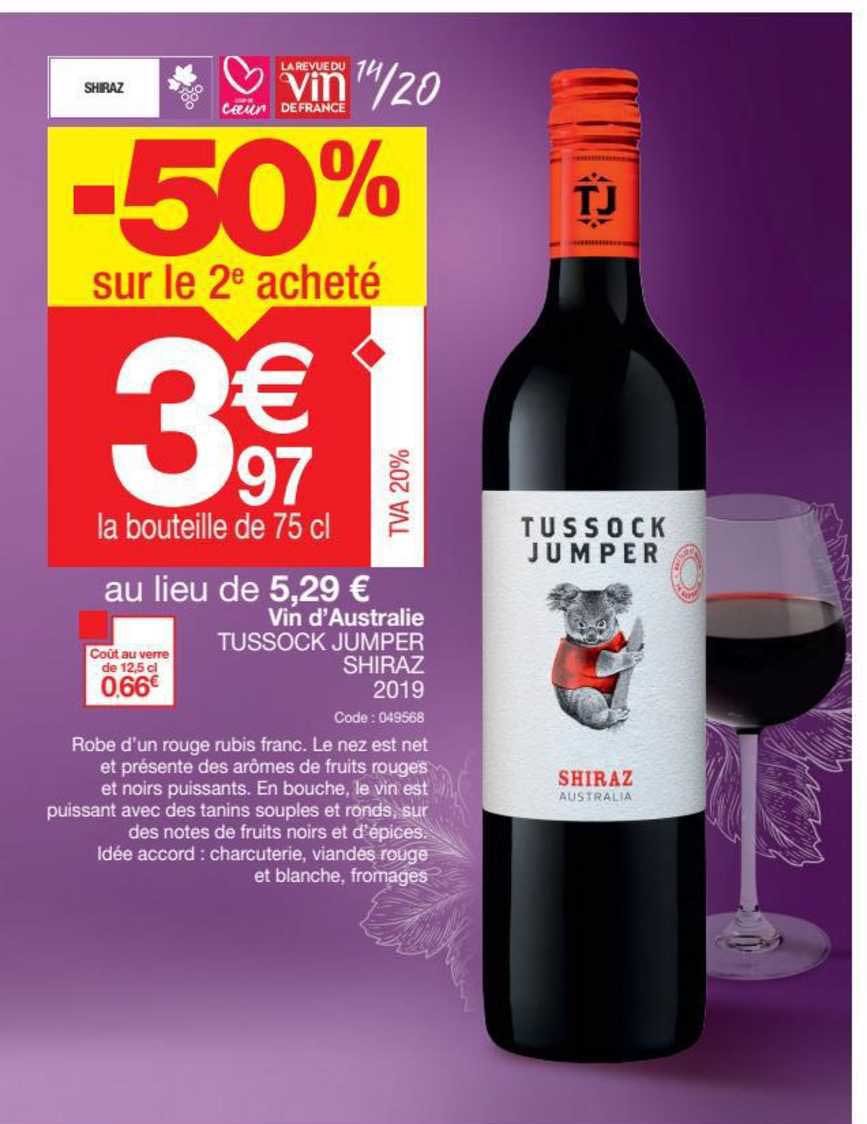 vin d'australie tussock jumper shiraz 2019