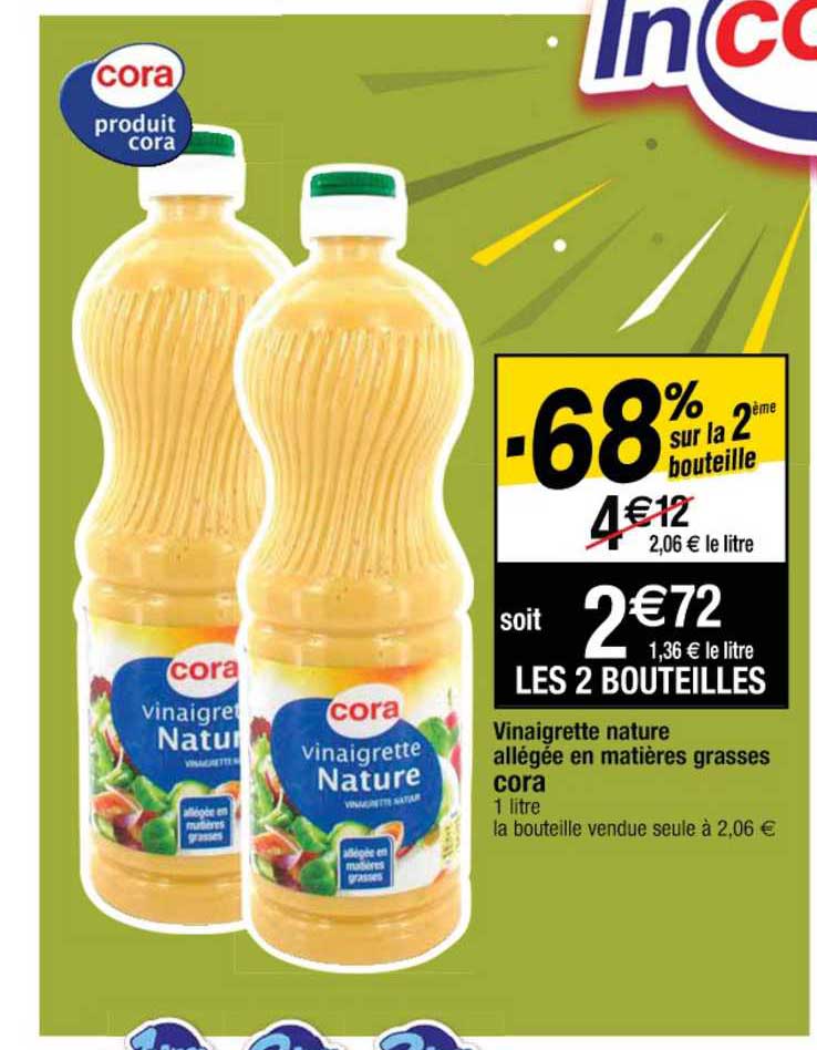 vinaigrette nature allégée en matières grasses cora