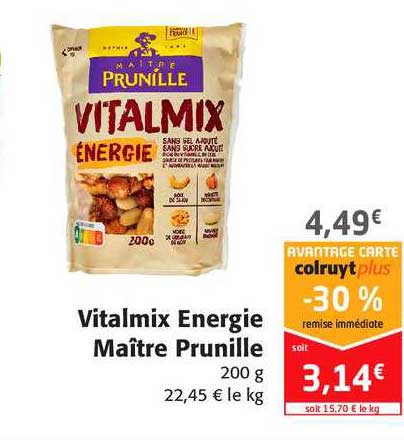 vitalmix energie maître prunille