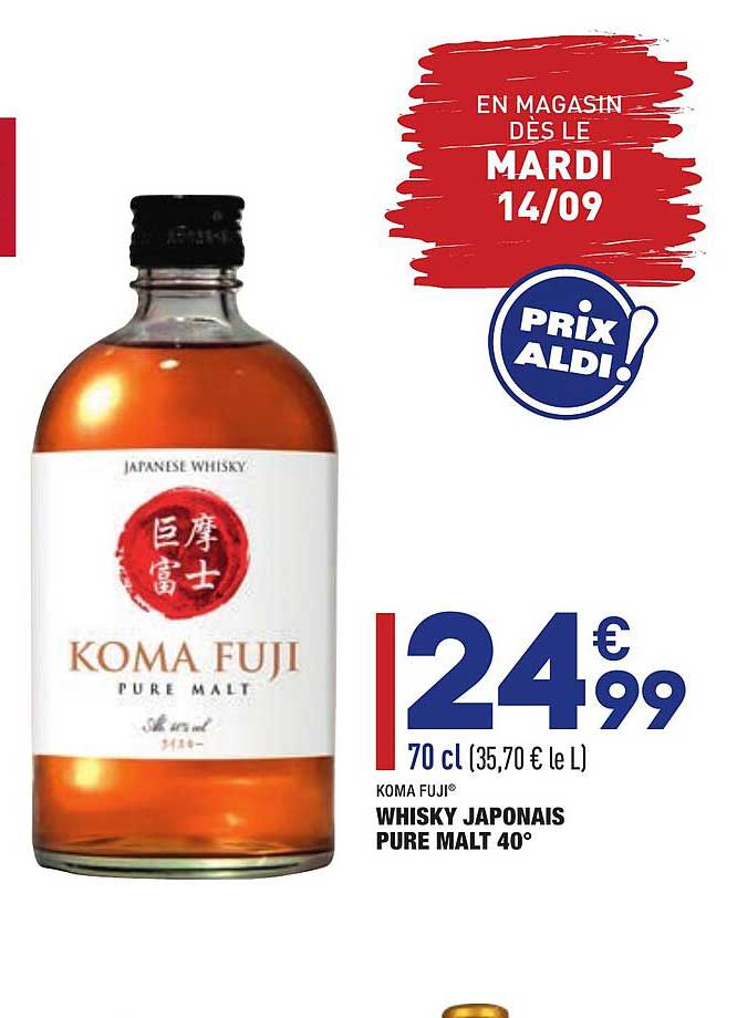 whisky japonais pure malt 40° koma fuji