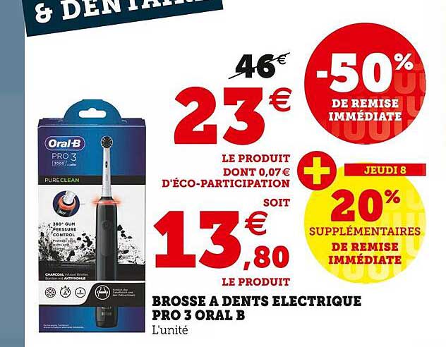 brosse à dents électrique pro 3 oral b