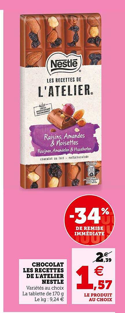 chocolat les recettes de l'atelier nestlé