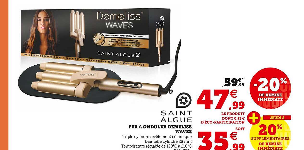 fer à onduler demeliss waves saint algue