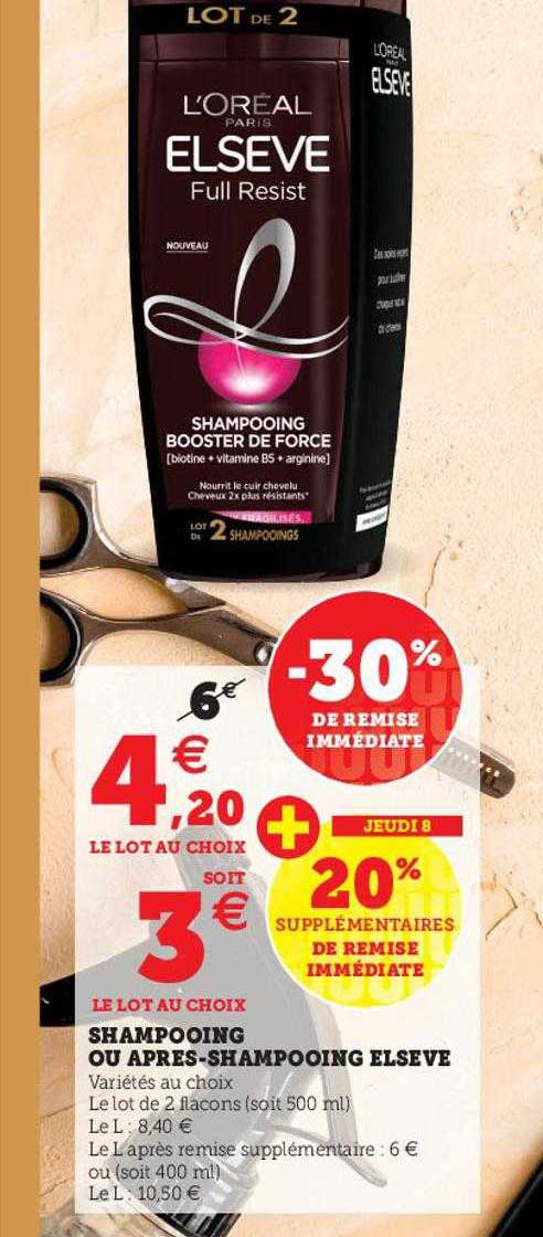 shampooing ou après-shampooing elsève