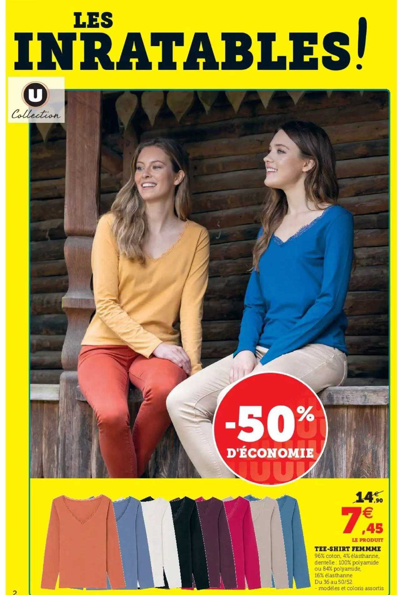 tee-shirt femme u collection