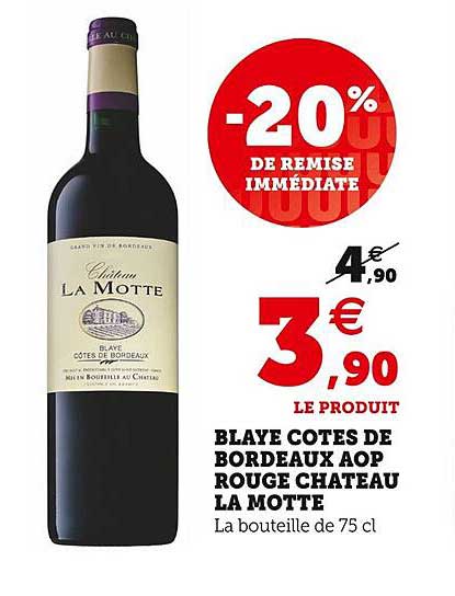 blaye côtes de bordeaux aop rouge château la motte