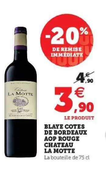 blaye côtes de bordeaux aop rouge château la motte