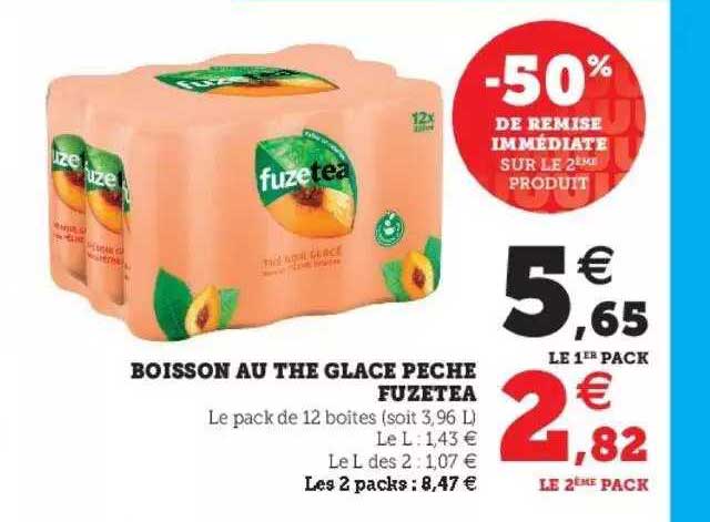 Boisson Au Thé Glacé Pêche Fuzetea