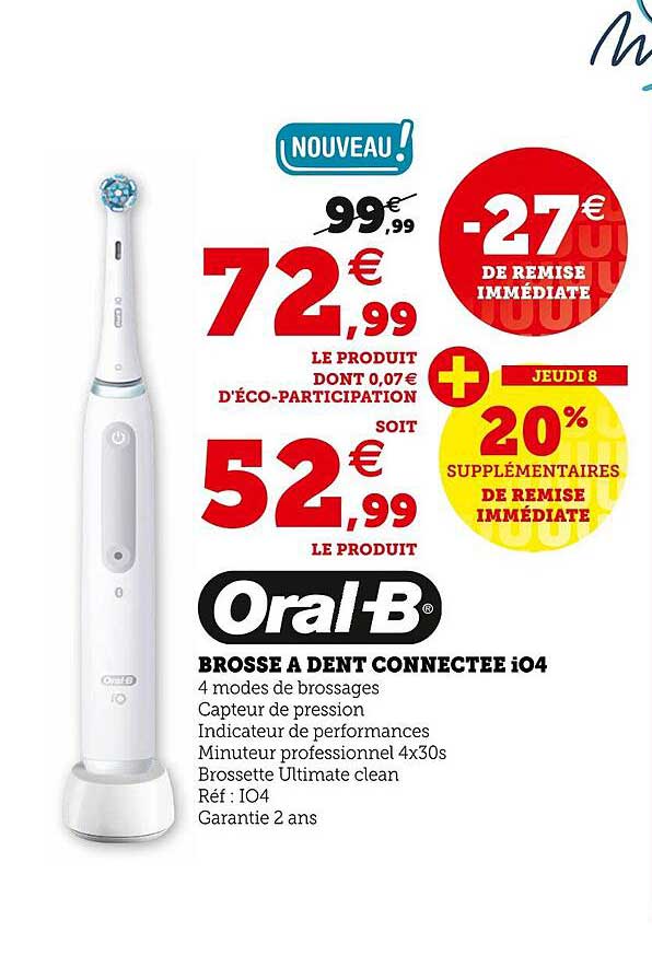 brosse à dent connectée i04 oral-b