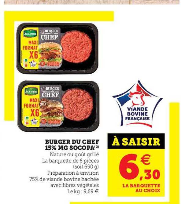 Burger Du Chef 15% Mg Socopa