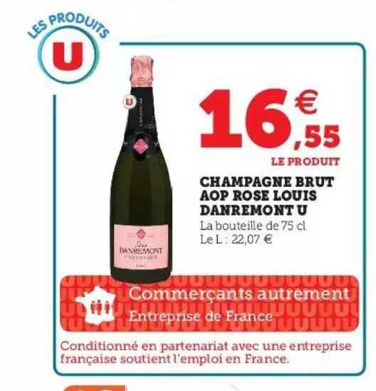champagne brut aop rosé louis danremont u