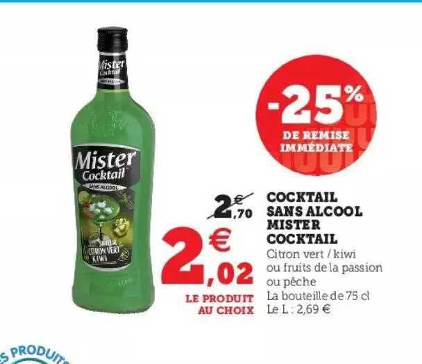 cocktail sans alcool mister cocktail