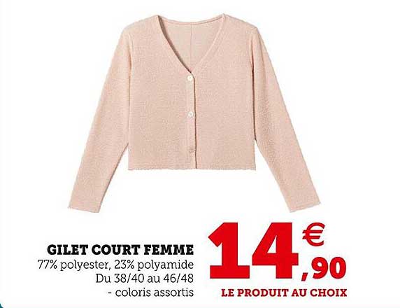 gilet court femme