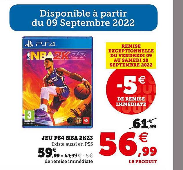 Jeu Ps4 Nba 2k23