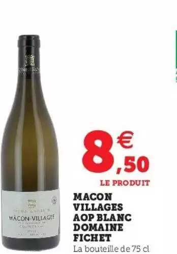 mâcon villages aop blanc domaine fichet