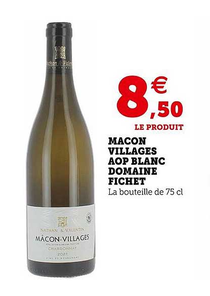 mâcon villages aop blanc domaine fichet