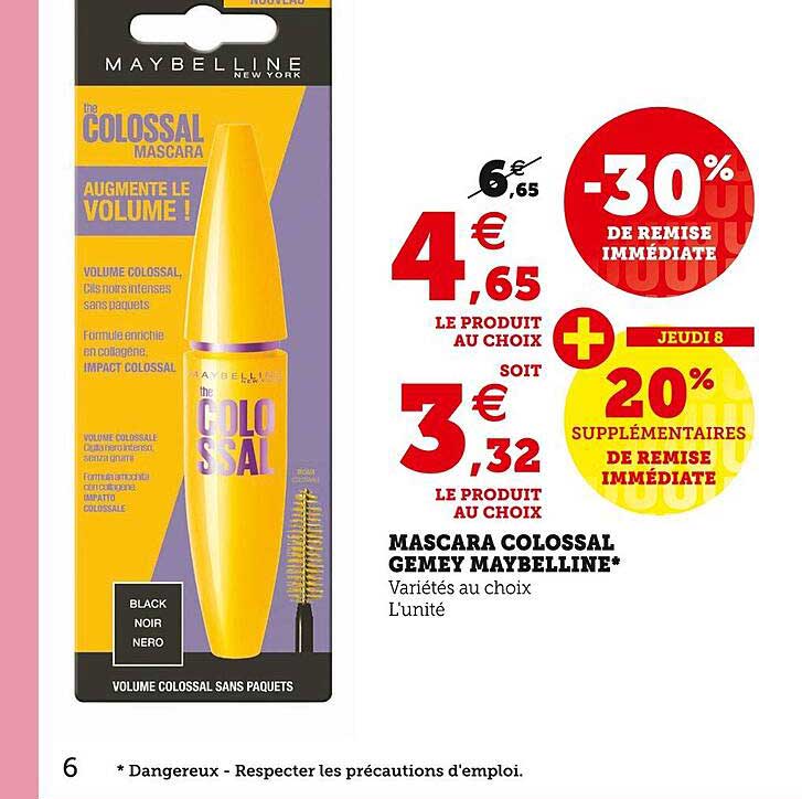 mascara colossal gemey maybelline
