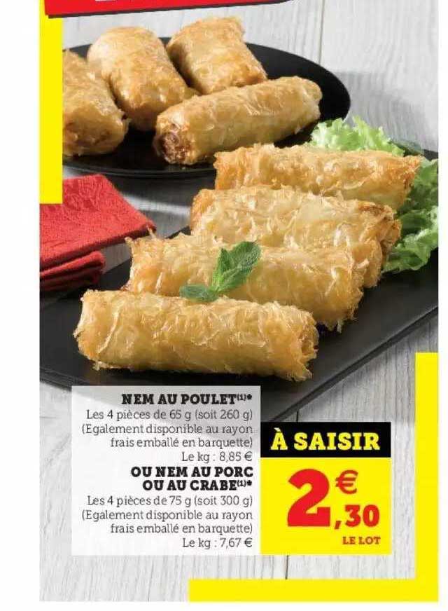 Nem Au Poulet Ou Nem Au Porc Ou Au Crabe